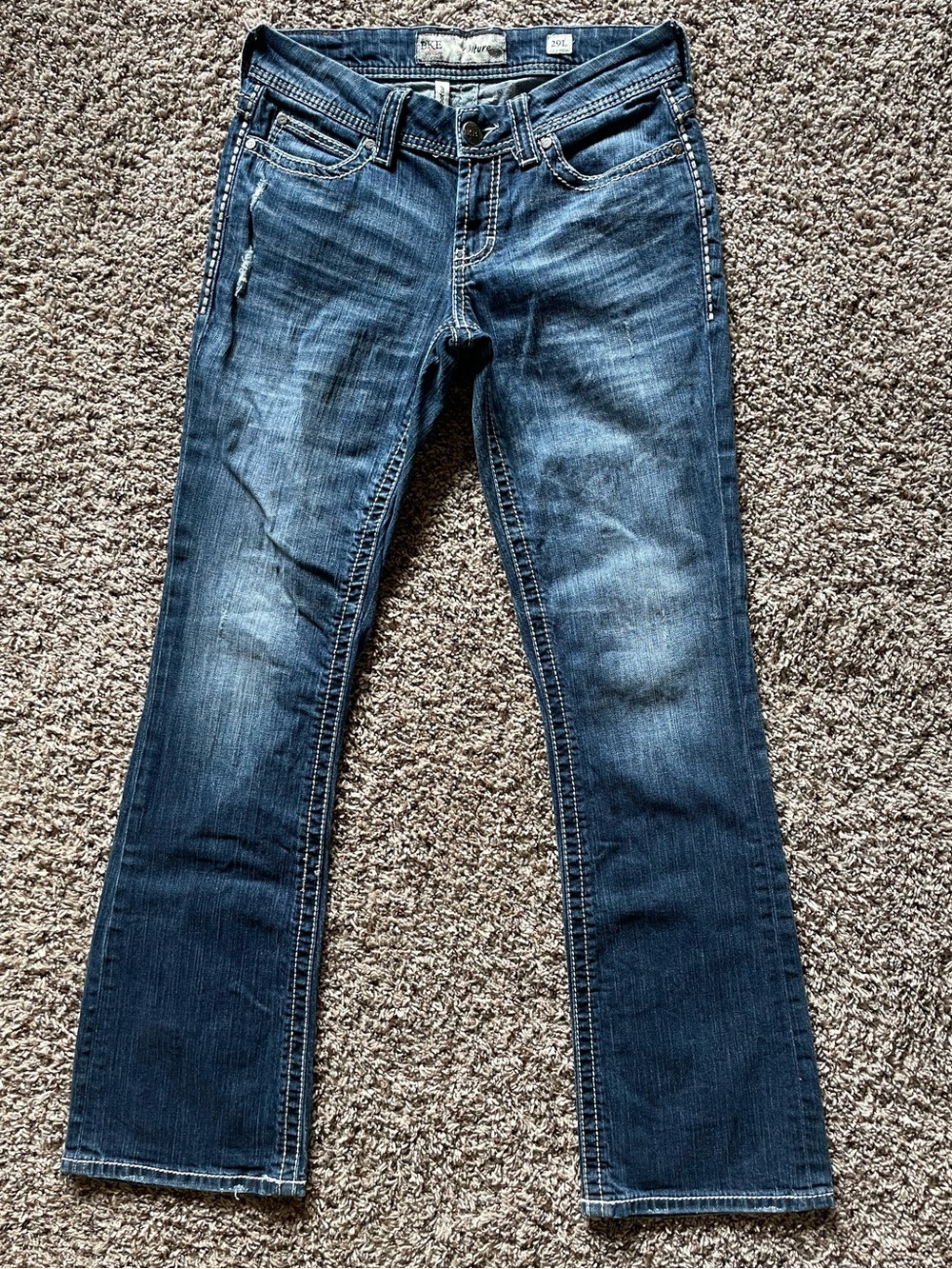 BKE Culture Bootcut Denim Jeans Women’s 29L 29x33.5 (measures 32x32.5) Tall EUC - Picture 2 of 13
